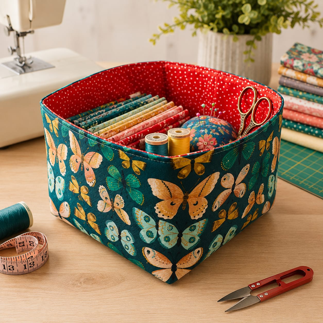 DIY Fabric Basket PDF Sewing Pattern