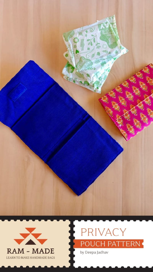 TriFold Privacy Pouch PDF Sewing Pattern | Sanitary Pad Pouch | Beginner Friendly