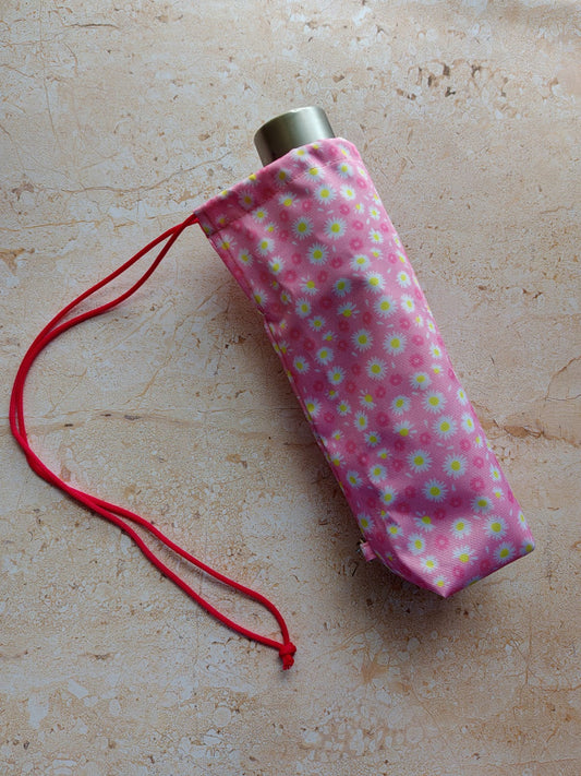 Reusable Fabric 1 litre Water Bottle Holder with Adjustable Shoulder Cord