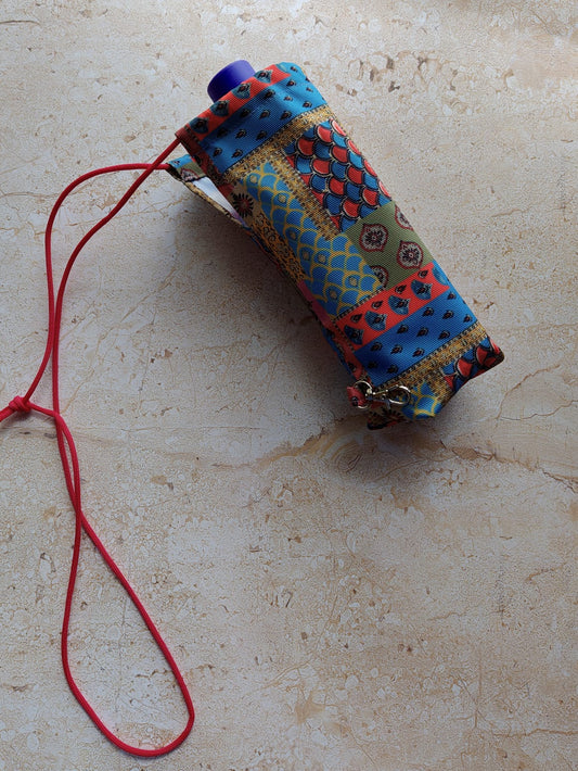 Reusable Fabric 500/750ml Water Bottle Holder with Adjustable Shoulder Cord