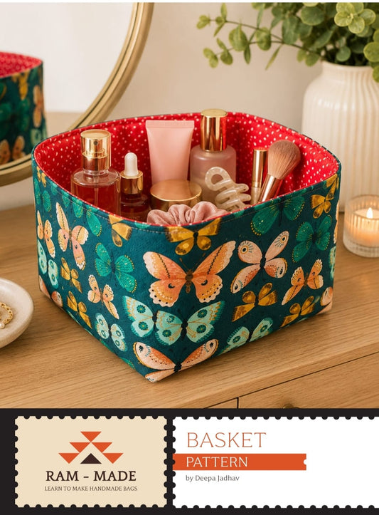 DIY Fabric Basket PDF Sewing Pattern
